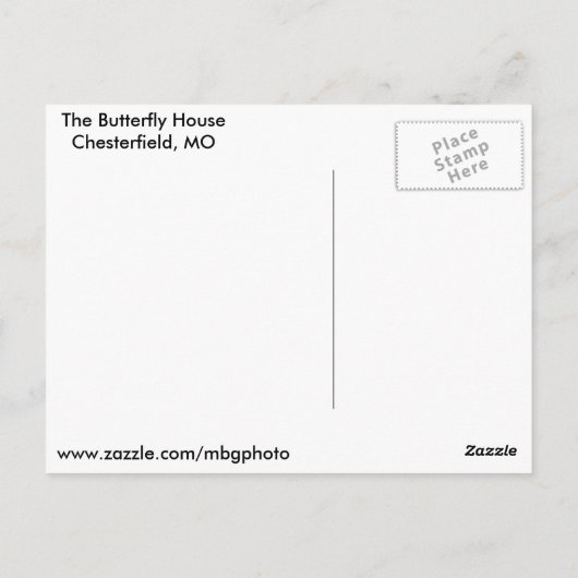 世界の蝶 ポストカード (裏面)