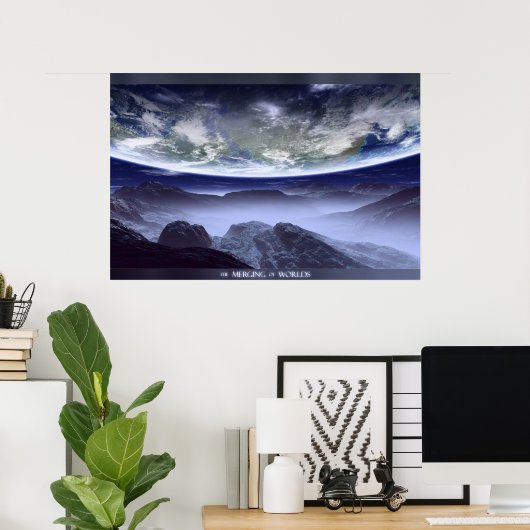 世界の融合 ポスター (ホームオフィス)