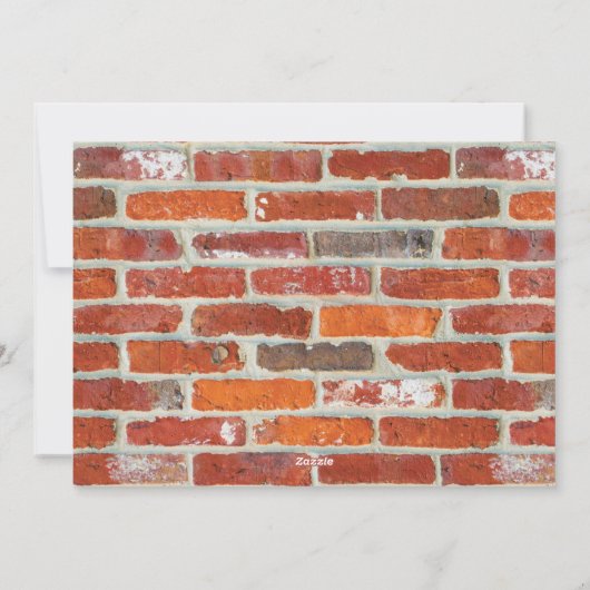 世界の街の赤いれんがの壁写真へ シーズンカード (裏面)