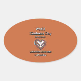 世界の親切な日。無制限の親切 楕円形シール