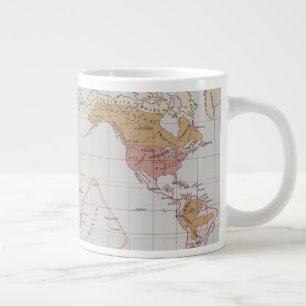 世界の言語を示す地図 ジャンボコーヒーマグカップ