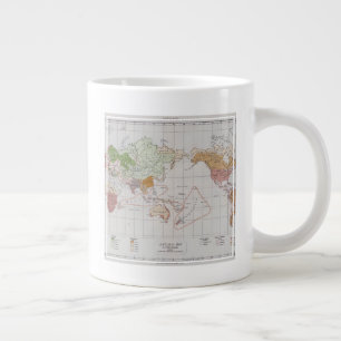 世界の言語を示す地図 ジャンボコーヒーマグカップ