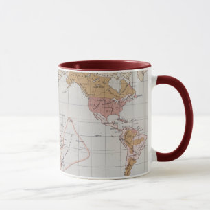 世界の言語を示す地図 マグカップ