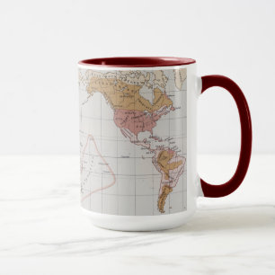 世界の言語を示す地図 マグカップ