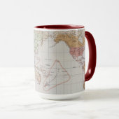 世界の言語を示す地図 マグカップ (正面右)