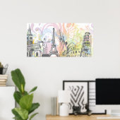 世界の記念碑 ポスター (ホームオフィス)