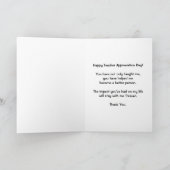 世界の誕生日の最も最高のな先生! カード (内部)