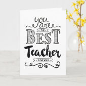 世界の誕生日の最も最高のな先生! カード (黄色い花)