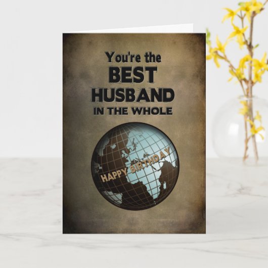 世界の誕生日の最も最高のな夫 カード (黄色い花)