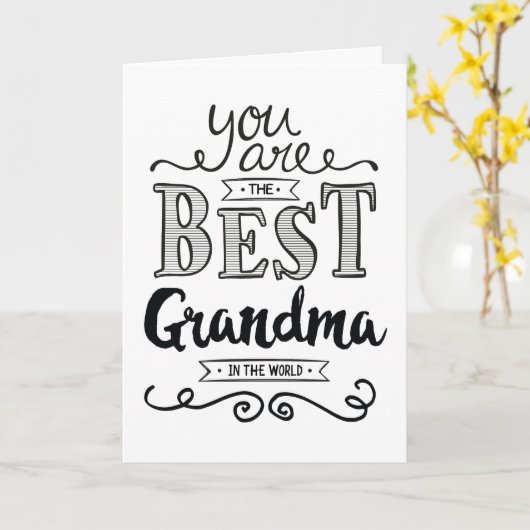 世界の誕生日の最も最高のな祖母 カード (黄色い花)