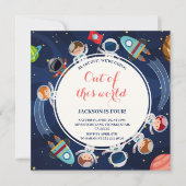 世界の誕生日会の外の空間 招待状 (正面)