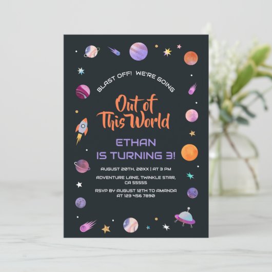 世界の誕生日会の外の空間 招待状 (スタンド正面)