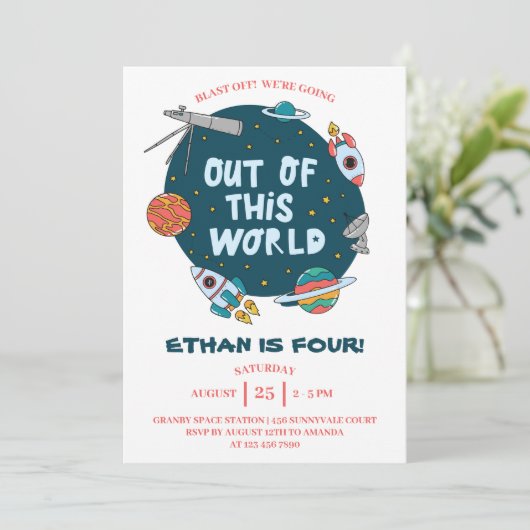 世界の誕生日会の外の空間 招待状 (スタンド正面)