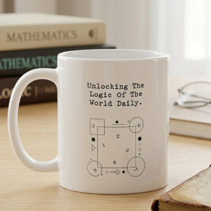世界の論理を毎日解き明かす 数学的洞察 コーヒーマグカップ
