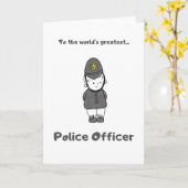 世界の警もっとも偉大察官 – 挨拶状 カード (黄色い花)