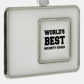 世界の警備最高の員 シルバープレートフレームオーナメント (右)