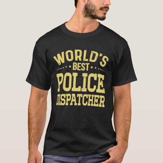 世界の警最高の察派遣員の役職Police Di Tシャツ (正面)