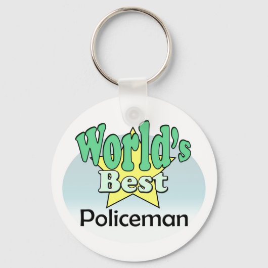 世界の警最高の察 キーホルダー (正面)