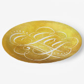 世界の豪華なクリスマスへの喜び – 金フェイク箔 ペーパープレート (アングル)