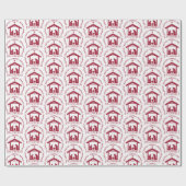 世界の赤いクリスマスへの喜び ラッピングペーパー (フラット)