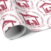 世界の赤いクリスマスへの喜び ラッピングペーパー (ロールコーナー)