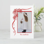 世界の赤いクリスマスカードへの喜び シーズンカード (スタンド正面)