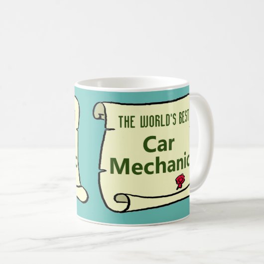 世界の車最高のの整備士。 コーヒーマグカップ (正面右)