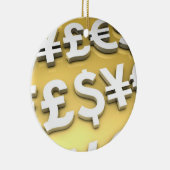 世界の通貨の金ゴールドの国際金融の富 セラミックオーナメント (右)
