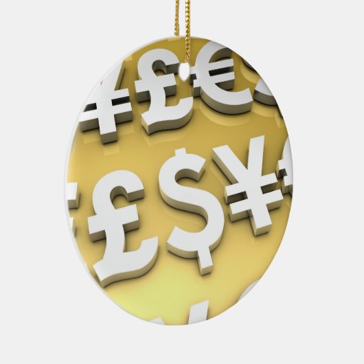 世界の通貨の金ゴールドの国際金融の富 セラミックオーナメント (右)