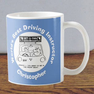 世界の運転最高のインストラクターおもしろい漫画 コーヒーマグカップ
