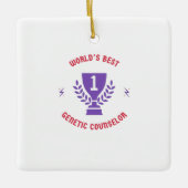 世界の遺伝最高のカウンセラー セラミックオーナメント (正面)