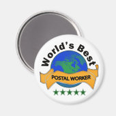 世界の郵便労最高の働者 マグネット (正面/裏面)