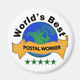 世界の郵便労最高の働者 マグネット