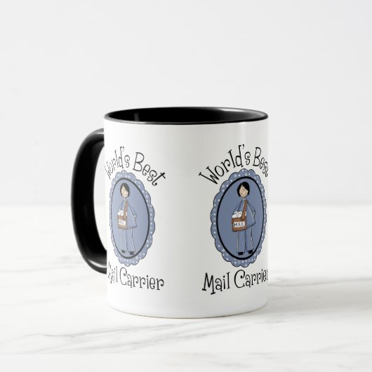 世界の郵便最高の会社女性の贈り物とティー マグカップ (正面左)