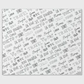 世界の都市の名前を旅行wanderlust クール ラッピングペーパー (フラット)