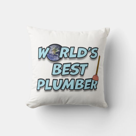 世界の配管工最高の場 クッション (正面)
