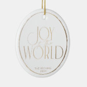世界の金ゴールドフレームフェイクへの喜びクリスマス/休日 セラミックオーナメント (右)