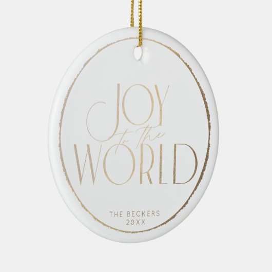 世界の金ゴールドフレームフェイクへの喜びクリスマス/休日 セラミックオーナメント (右)