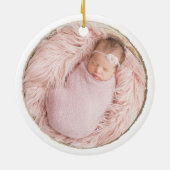 世界の金ゴールドフレームフェイクへの喜びクリスマス/休日 セラミックオーナメント (裏面)