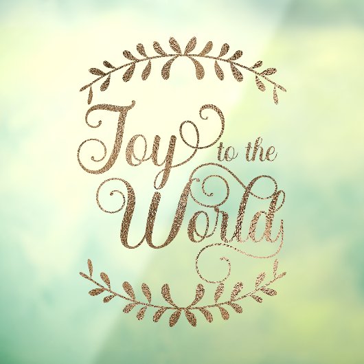 世界の金ゴールドリーフ事業へのフェイククリスマスの喜び ウィンドウサイン (シート3)