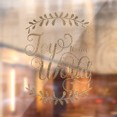 世界の金ゴールドリーフ事業へのフェイククリスマスの喜び ウィンドウサイン (シート2)