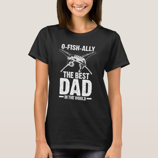 世界の釣り人の最高のパパを釣り合わせる Tシャツ (正面)