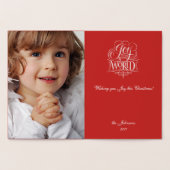 世界の銀箔クリスマス書道への喜び 箔カード (内部)