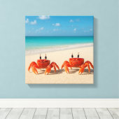 世界の間のカニ – しきい値に触れた キャンバスプリント (インサイチュ (ウッドフロア))