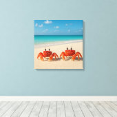 世界の間のカニ – しきい値に触れた キャンバスプリント (インサイチュ (ウッドフロア))