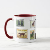 世界の陶磁器のマグのゴードンセッターのスタンプ マグカップ (左)