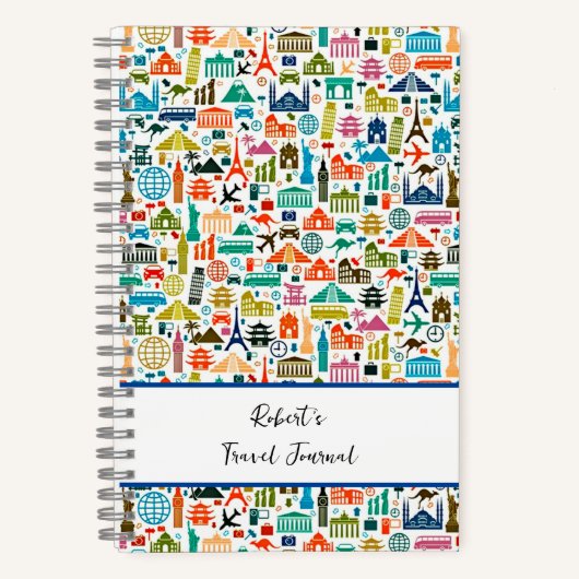 世界の雑誌をパーソナライズされた読む ノートブック (正面)