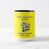 世界の難民の日。難民歓迎。 ツートーンマグカップ (中央)