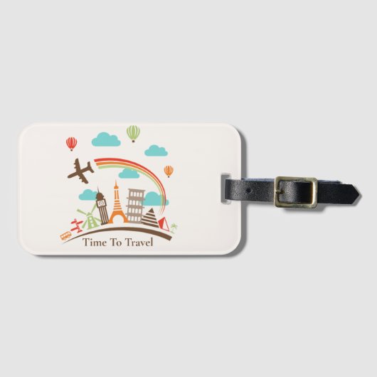 世界の雰囲気を伝える時間 ラゲッジタグ (正面横)