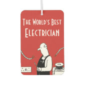 世界の電気工最高の師 カーエアーフレッシュナー (正面)